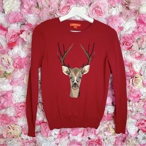 Joe Fresh Holiday Deer Sweater Sz S